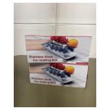 2 new stainless steel ice making box