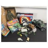 Box of army stuff gi joe and more