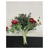 Bunch of Eucalyptus fake Plants and White Flowers