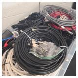 Large group of miscellaneous , coax cables and