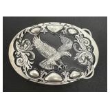 vintage 1980s or 1990s belt buckle featuring a