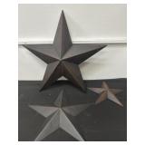 3 Metal decorative Stars, See Pics
