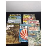 Outdoor and popular mechanic magazines