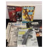 Group of gun magazines and books