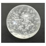 2ï¿½ clear art glass paperweight featuring