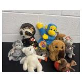 Group of Ty babies
