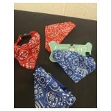 4 pet bandannas collars