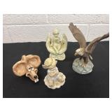 4 ceramic figurines