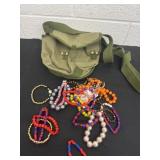 Bag with bracelets