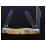 VINTAGE SCHRADE 881 Y YELLOW STOCKMAN KNIFE