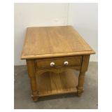 21x26x21 Wooden Side Table with Drawer