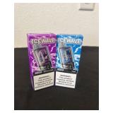 2 new ice wave 8500 puffs  Clear and Sakura grape