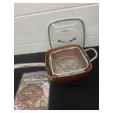 3pc copper Cookware pans with accessories