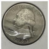 Silver quarter from 1943
