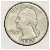 Silver quarter from 1943