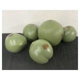 Group of Decor Green Coconuts