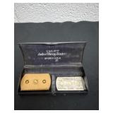 1920s valet razor metal box with blades