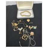 Small box with assorted jewelry