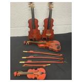Group of fake violins