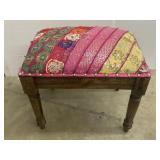 Decor Ottomon Stool with Cultural Colorful top
