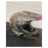 Size large dirt bike helmet.