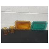Indiana Glass Company 'Last Supper' amber tray