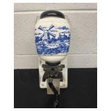 Vintage DELFT BLUE Wall Coffee Mill Grinder