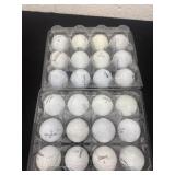 2 boxes of 12 used gold balls no cuts