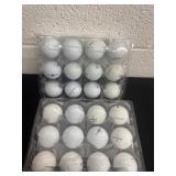 2 boxes of 12 used gold balls no cuts