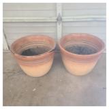 Two large 24' plastic planters