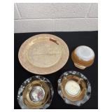 Vintage Fire-King Peach Lustre 'Laurel' Plate