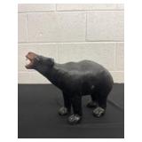 12ï¿½ Vintage Leather Covered Grizzly Bear Figurine