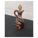 Imperial Glass emerald green slag satin cruet