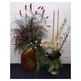 Two large floral arrangements