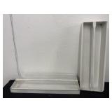 2 Metal Tool/Utility Tray with Handle 22x8x3 with