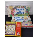 Giant floor puzzle, Chutes and ladders and a