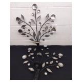 20x18-in metal and glass candle holder wall decor
