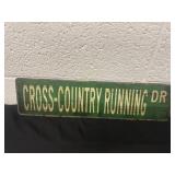 16ï¿½x4ï¿½ metal cross country running dr sign