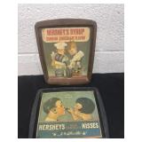 Two 8ï¿½ Hershey mini metal trays