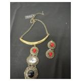 fashion jewelry set featuring a multi-layered