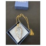 clear  arrowhead pendant necklace,