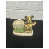 4ï¿½ rare dog with guitar planter made in occupied