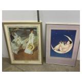 Framed prints ladies on the beach by JoaQuinn