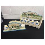 vintage KMC ceramic duck salt, pepper, and spice