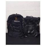 Two backpacks zippers are in good condition