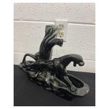 vintage ceramic black panther TV lamp  base or