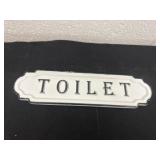 12ï¿½ metal toilet sign