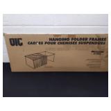 Hanging folder frames for letter size files