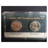 Complete 2007 Sacajawea Dollar Set, two