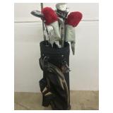 Knight Golf Bag with Clubs, See Pics